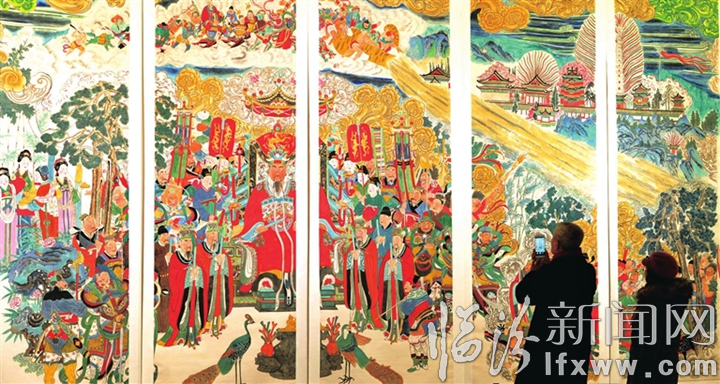 臨汾著名畫家梅瑩《再尋廣勝》藝術展在北京中國美術館開展