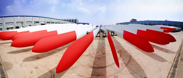 圖為株洲所生產的風電葉片