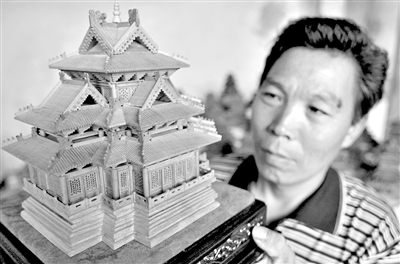 山西永濟農民木雕作品俏銷海外