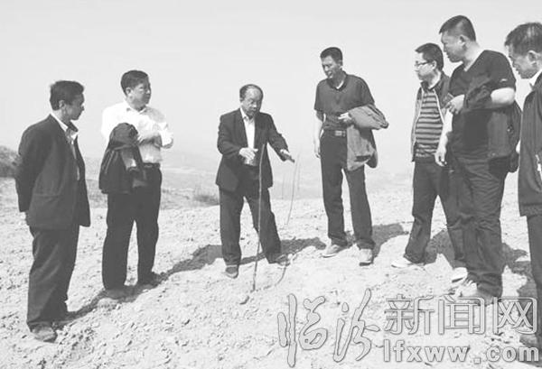 專家在地頭指導槐樹栽培