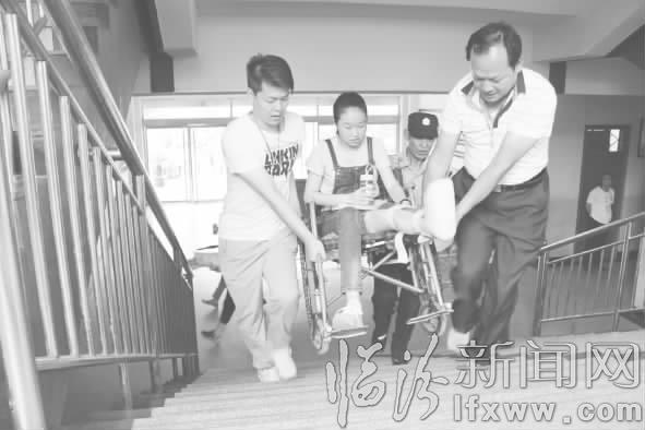 三棒“接力” 臨汾受傷女生的中考之旅